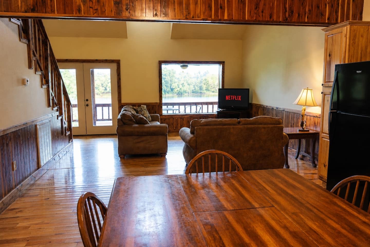 Dining area · river view