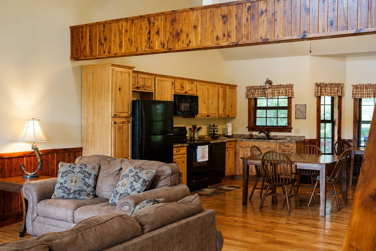 Open-plan living and kitchen