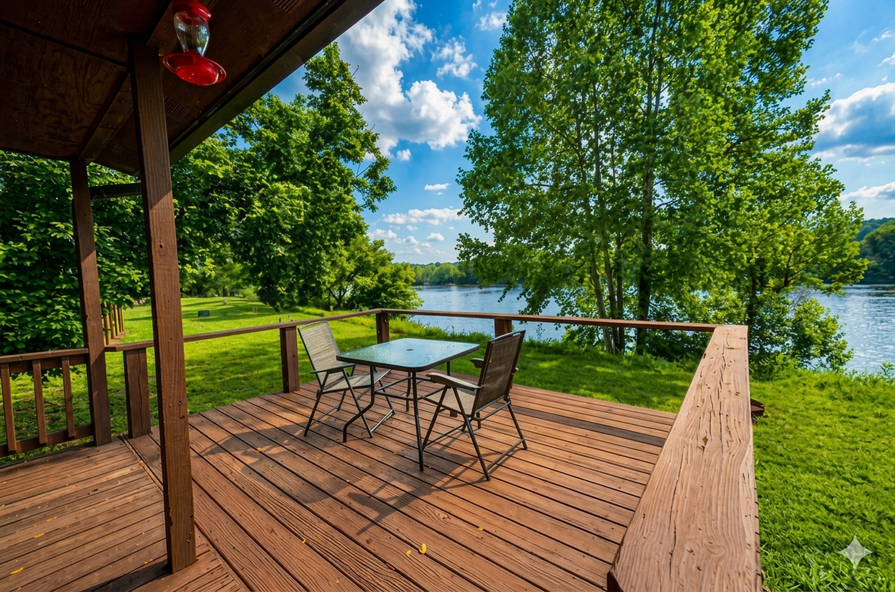 View from the river deck