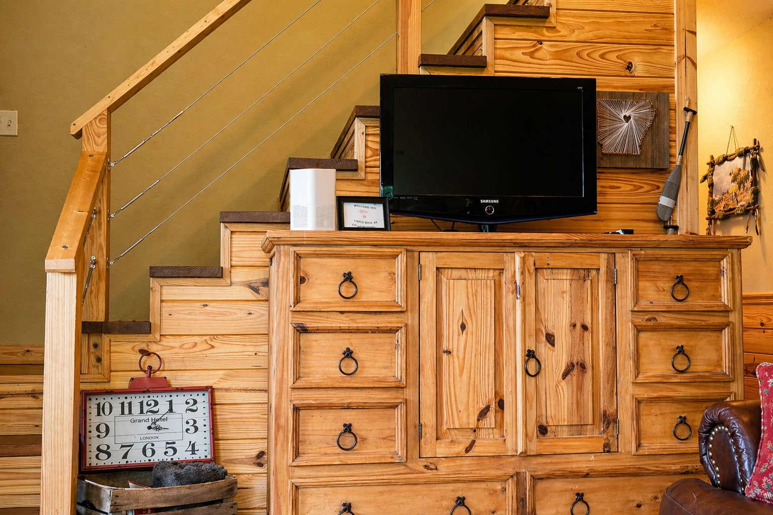 Spiral staircase to loft